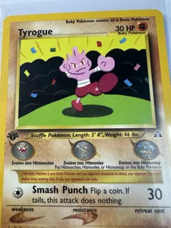 Tyrogue 1st Edition 66/75 Neo Discovery WOTC Vintage Pokemon - Image 2