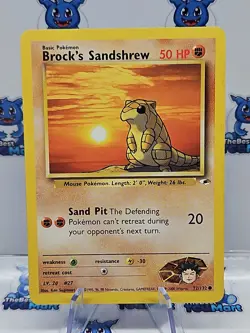 Pokemon Brock's Sandshrew Gym Heroes 72/132 LP - Image 1