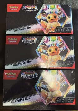 Pokemon Prismatic Evolutions Surprise Boxes Scarlet & Violet LOT OF 3 - Image 1