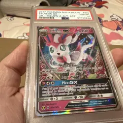 2017 POKEMON SUN & MOON GUARDIANS RISING #92A SYLVEON GX PSA 10 - Image 3