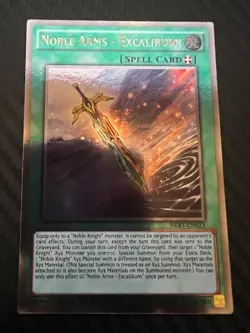 Yugioh Noble Arms - Excaliburn NKRT-EN023 Platinum Rare LP - Image 1