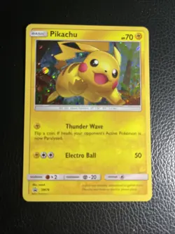 Pokemon Card TCG Pikachu SM76 (Holo) Sun & Moon Black Star Promo - Image 1