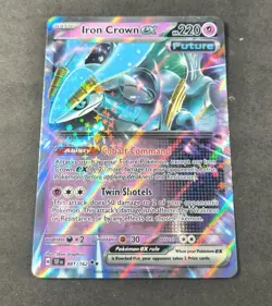 Pokemon Temporal Forces Iron Crown EX Ultra Rare Card 081/162 NM - Image 1