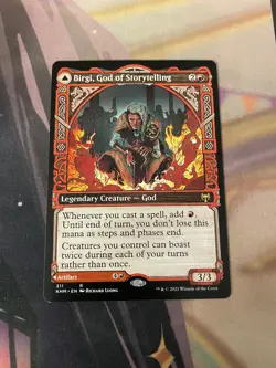 MTG - BIRGI GOD OF STORYTELLING - RARE - NM - KALDHEIM - Image 1