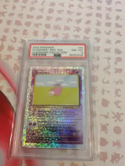 2002 Pokemon Slowpoke 93/110 Reverse Foil Legendary Collection PSA 8 - Image 1