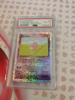 2002 Pokemon Slowpoke 93/110 Reverse Foil Legendary Collection PSA 8 - Image 3