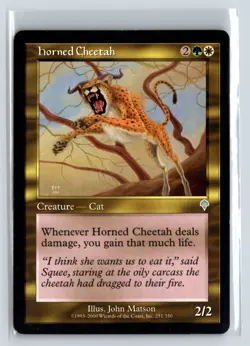 (2X) Horned Cheetah Invasion Uncommon - MTG Magic the Gathering Card - Image 1