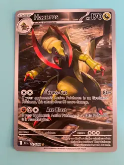 Haxorus 147/086 Sv: Black Bolt Holo RARE illustration card, near mint pokemon - Image 1