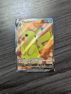 Pokemon Pikachu v TCG Full Art Card Sword & Shield: Brilliant Stars 157/172 - Image 1
