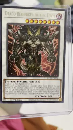 Draco Berserker of the Tenyi VASM-EN026 1st Edition YuGiOh Card - Image 2