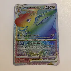 Pokemon Card Dragonite Vstar 081/078 Pokemon Go Rainbow Rare Full Art - Image 1