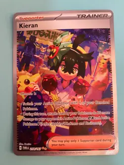 Kieran 218/167 Sv06: Twilight Masquerade Holo SIR Pokemon card - Image 1
