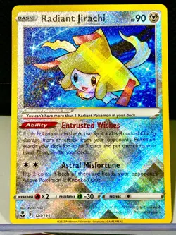 Radiant Jirachi 120/195 SWSH12: Silver Tempest NM Pokemon Card TCG - Image 1