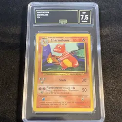 First Edition Graded 7.5 NM+ Charmeleon 1999 Pokemon - #24/102 - Nice Card - Image 5