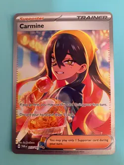 Carmine 217/ 167 Trainer SIR Twilight Masquerade near mint pokemon card - Image 1