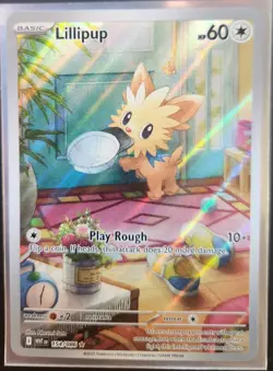 Lillipup 154/086 Sv: White Flare Holo Pokemon card MINT CONDITION - Image 1