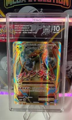 TAG 10 Mega Charizard EX Holo 2016 Evolutions XY 101/108 Pokemon Card - Image 1