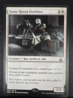 MTG Magic the Gathering Oath of the Gatewatch Stone Haven Outfitter- Rare - Image 1
