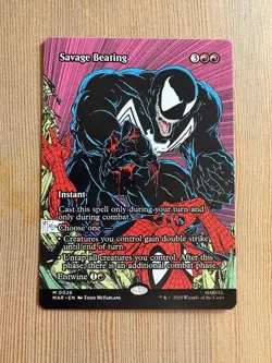 Savage Beating - 26 - MTG: Spider-Man: Eternal - Borderless - Rare - Regular - Image 1