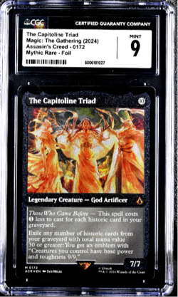 MTG Magic The Gathering Assassins Creed Foil Etched The Capitoline Triad CGC 9 - Image 1