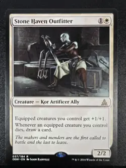 MTG Magic the Gathering Oath of the Gatewatch Stone Haven Outfitter- Rare - Image 1