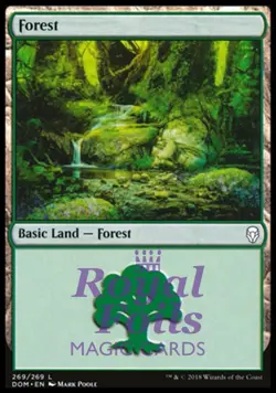 Forest 269 2x FOIL DOM MTG Dominaria Basic Land MINT green - Image 1