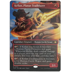 x1 Kellan Planar Trailblazer Borderless FDN MTG M/NM Rare Red Legendary Creature - Image 1