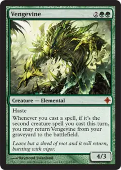 Slightly Played, English - 1 x MTG Vengevine Rise of the Eldrazi - Image 1