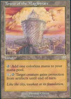 1 x MTG Tower of the Magistrate Mercadian Masques - Slightly Played, English - Image 1
