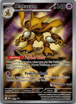 Alakazam -(Pokemon Center Exclusive) 009 Me: Mega Evolution Promo Holo-NEAR MINT - Image 1