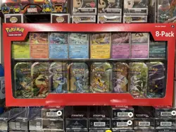 Pokemon TCG Prismatic Evolutions Costco 8 Mini-Tin Bundle w/ Promo Cards SEALED - Image 1
