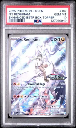 PSA 10 N'S Reshiram #167 2025 Pokemon Jtg Journey Together 127010949 - Image 1