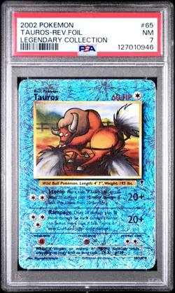 PSA 7 Tauros Reverse #65 2002 Pokemon Legendary Collection 127010946 - Image 1