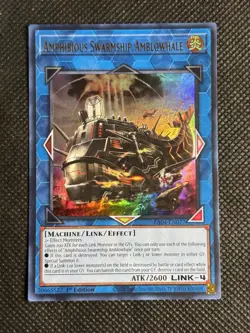 YuGiOh! - Amphibious Swarmship Amblowhale RA04-EN077 Ultra Rare 1st Edition NM - Image 1