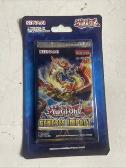 YuGiOh Genesis Impact 1st Edition Hanging Blister Pack Sealed - Image 1