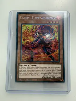 MP24-EN132 Fighting Flame Swordman Prismatic Secret Rare 1st Ed YuGiOh - Image 1