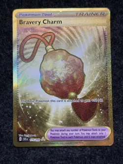Pokemon TCG Stellar Crown Bravery Charm Hyper Rare Holo Card 175/142 NM - Image 3