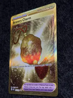 Pokemon TCG Stellar Crown Bravery Charm Hyper Rare Holo Card 175/142 NM - Image 5