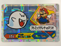 LP Nintendo Super Mario World Prism Card Mario vs Boo Vintage JAPAN - Image 1