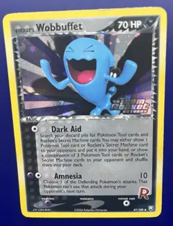 Pokemon Card Wobbuffet 47/109 Holo Uncommon Stamped Team Rocket Returns - Image 1