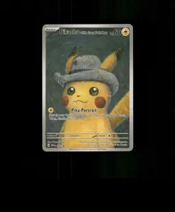 Custom Van Gogh Art Pikachu Card Pikachu Trading Card READ DESCRIPTION BELOW - Image 1