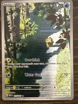Psyduck Pokemon Card 122/163 Basic Holo Rare Water Gun - Image 1