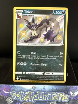 Pokemon Card Thievul SV082/SV122 Shining Fates Baby Shiny Vault Near Mint - Image 1