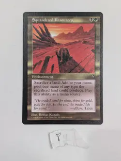 Squandered Resources Visions 1996 Near Mint NEVER PLAYED Mtg Magic The Gathering - Image 1