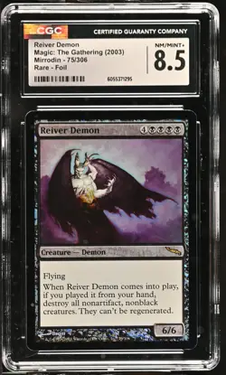 REIVER DEMON Mirrodin Foil Rare CGC 8.5 MTG [Nostalgium] - Image 1