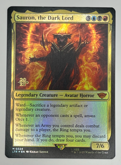 Sauron, the Dark Lord Prerelease Foil Promo MTG The Lord of the Rings LTR 0224 - Image 2