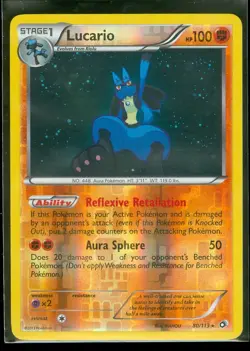 Pokemon LUCARIO 80/113 Legendary Treasures RARE Rev Holo - MINT - Image 1