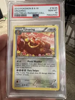 Ursaring RC16/RC25 PSA 10 - 2013 Pokemon B&W Leg. Treas. Radiant Collection - Image 1