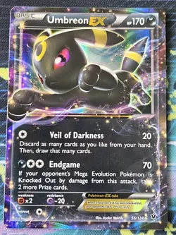 Pokemon TCG Umbreon-EX Fates Collide 55/124 Holo Holo Rare ex - Image 1