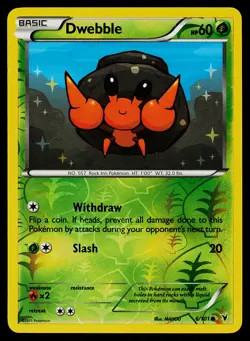 Pokemon Noble Victories 6/101 Dwebble Reverse Holo NM - Image 1